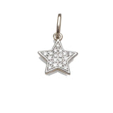 Charms & Pendants White Gold Star with Diamonds
