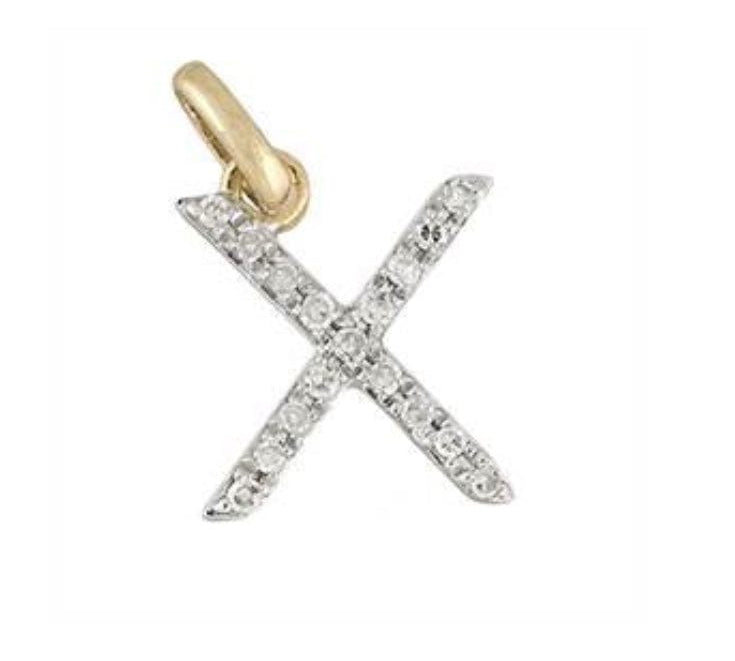 Charms & Pendants X / Rose Gold Gold & Diamond Initial Charm