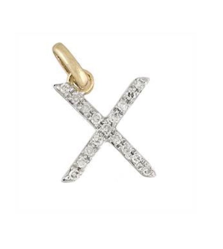 Charms & Pendants X / Rose Gold Gold & Diamond Initial Charm