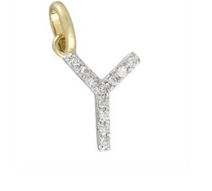 Charms & Pendants Y / Rose Gold Gold & Diamond Initial Charm