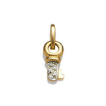 Charms & Pendants Yellow Gold Baby Micro-Pave Key