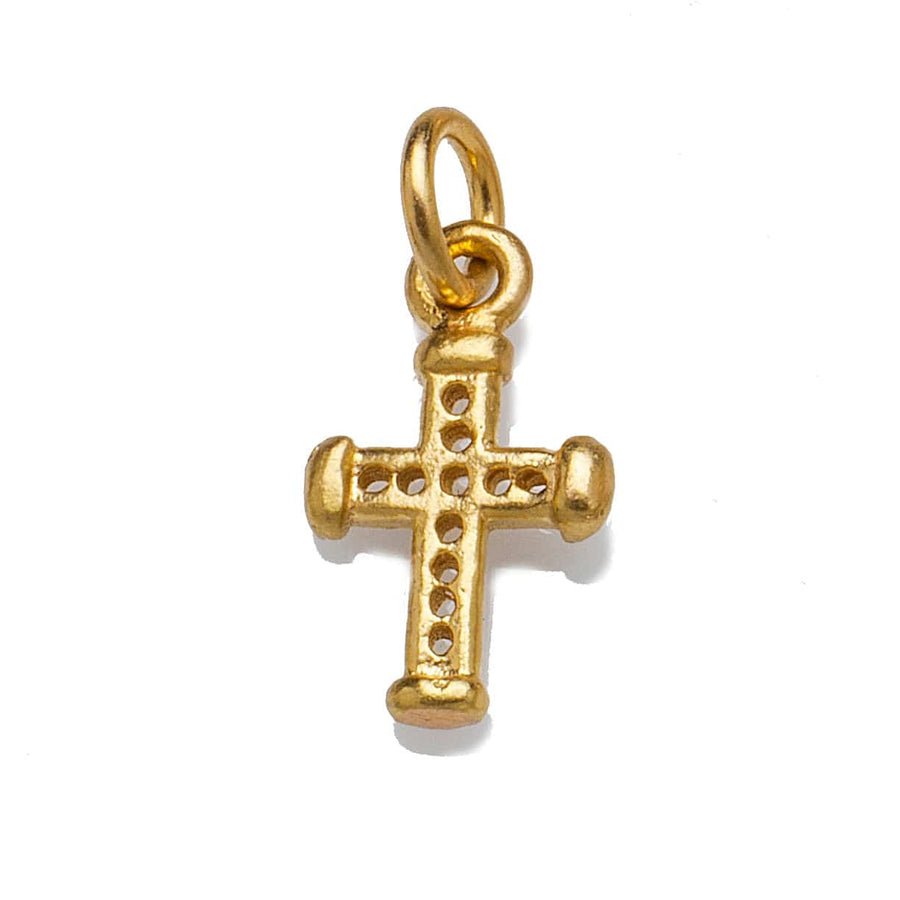 Charms & Pendants Yellow Gold Signature Hand Crafted Solid Gold Cross