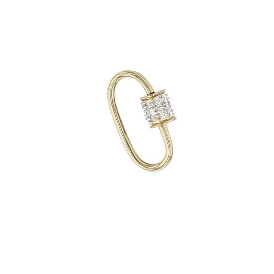 Small 14K Gold Carabiner Charm Enhancer with Diamonds – Audrey Nicole