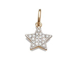 Charms & Pendants Yellow Gold Star with Diamonds