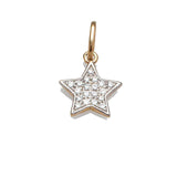 Charms & Pendants Yellow Gold Star with Diamonds