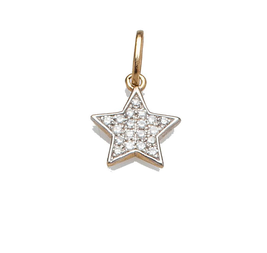 Charms & Pendants Yellow Gold Star with Diamonds