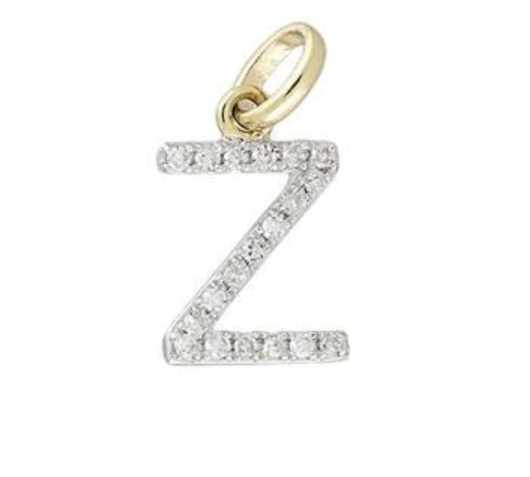 Charms & Pendants Z / White Gold Gold & Diamond Initial Charm