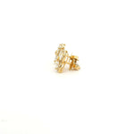Earrings 14K & 18K Gold Diamond Clover Flower Stud Earrings, Lab Grown