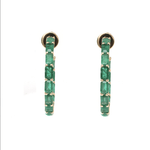 Earrings 14K & 18K Gold Emerald Hoop Earrings