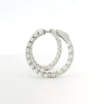 Earrings 14K Gold Diamond Inside-Outside Hoop Earrings, XLarge, Lab Grown