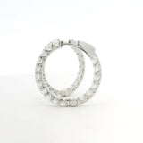Earrings 14K Gold Diamond Inside-Outside Hoop Earrings, XLarge, Lab Grown