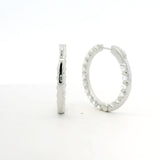 Earrings 14K Gold Diamond Inside-Outside Hoop Earrings, XLarge, Lab Grown