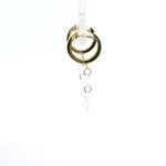 Earrings 14K Gold Invisible Set Laser Drilled Round and Pear Drop Diamond Earrings, Lab Grown