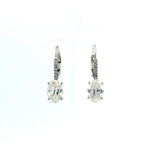 Earrings 14K Gold Pave Diamond Step Oval Cut Diamond Drop Earrings, Lab Grown Diamonds