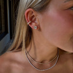 Earrings 14K or 18K Gold Pave Diamond Cuff Earring