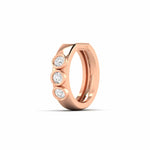 Earrings 14K or 18K Gold Trio Diamond Cuff Earring, lab grown (