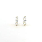 Earrings 18K Gold Diamond Huggie Hoop Earrings, lab grown