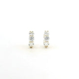 Earrings 18K Gold Diamond Huggie Hoop Earrings, lab grown