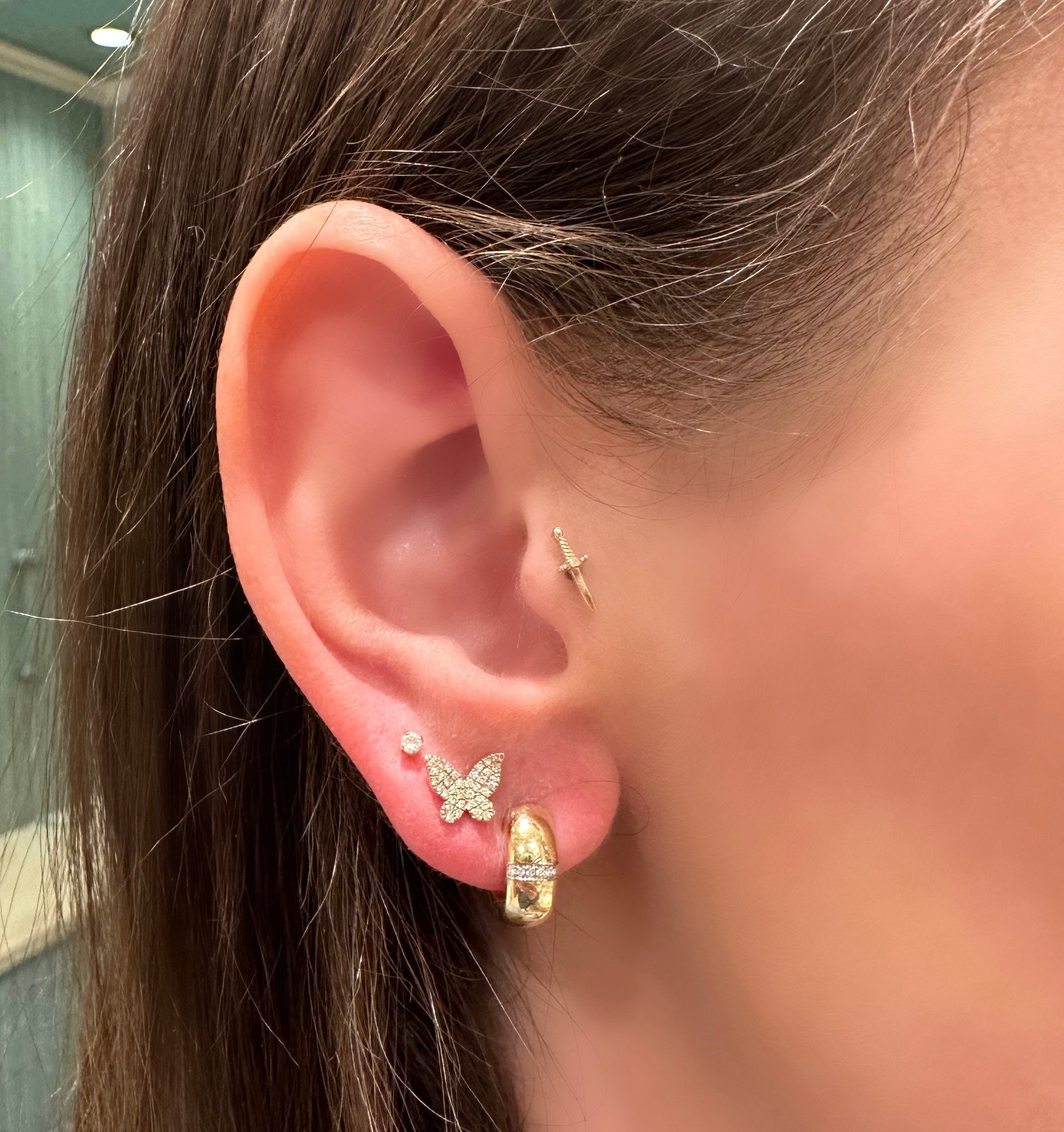 Earrings Butterfly Diamond Stud Earrings