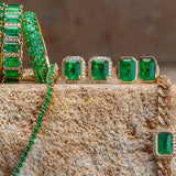 Earrings Copy of 14K & 18K Gold Emerald Stud Earrings, 5 x 3 mm