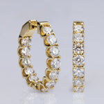 Earrings Diamond Inside-Outside Hoop Earrings, Large