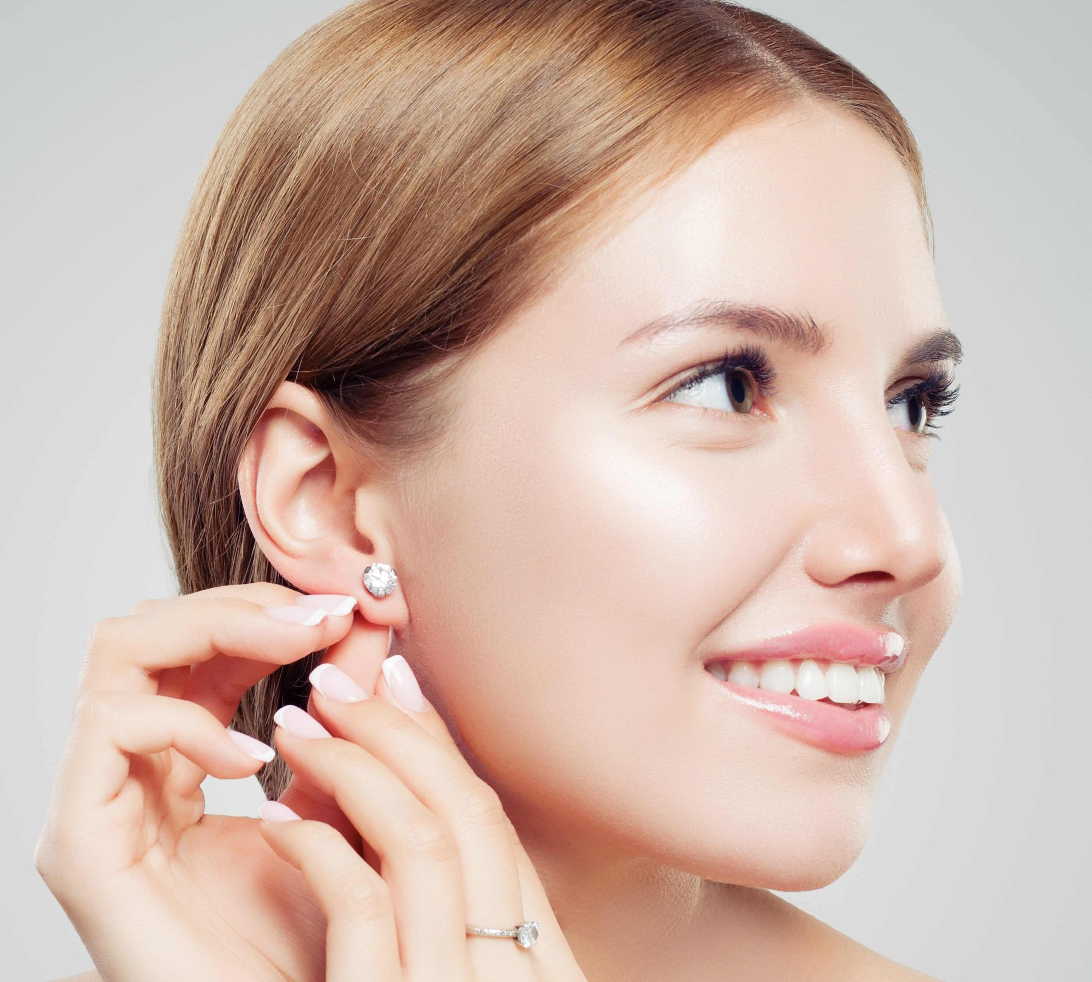 Earrings Diamond Stud Earrings GH color VS quality