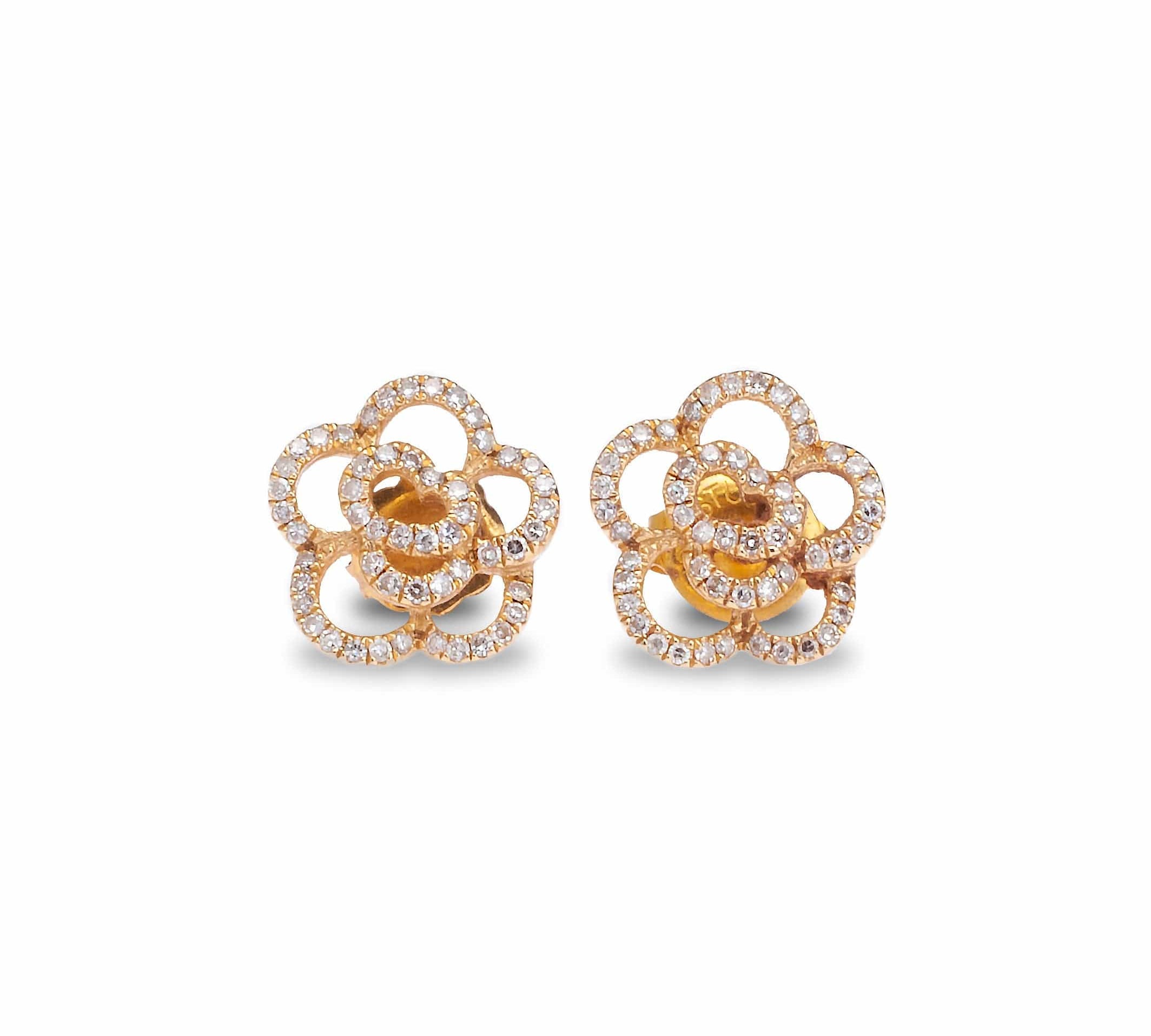 Earrings Flower Diamond Stud Earrings