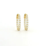 Earrings Inside Outside Medium Diamond Hoop Earrings Lab Grown