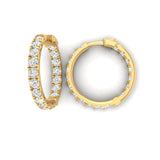 Earrings Inside Outside Small Diamond Hoop Earrings Lab Grown