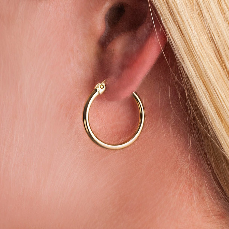 Earrings Medium Gold Hoop Earrings