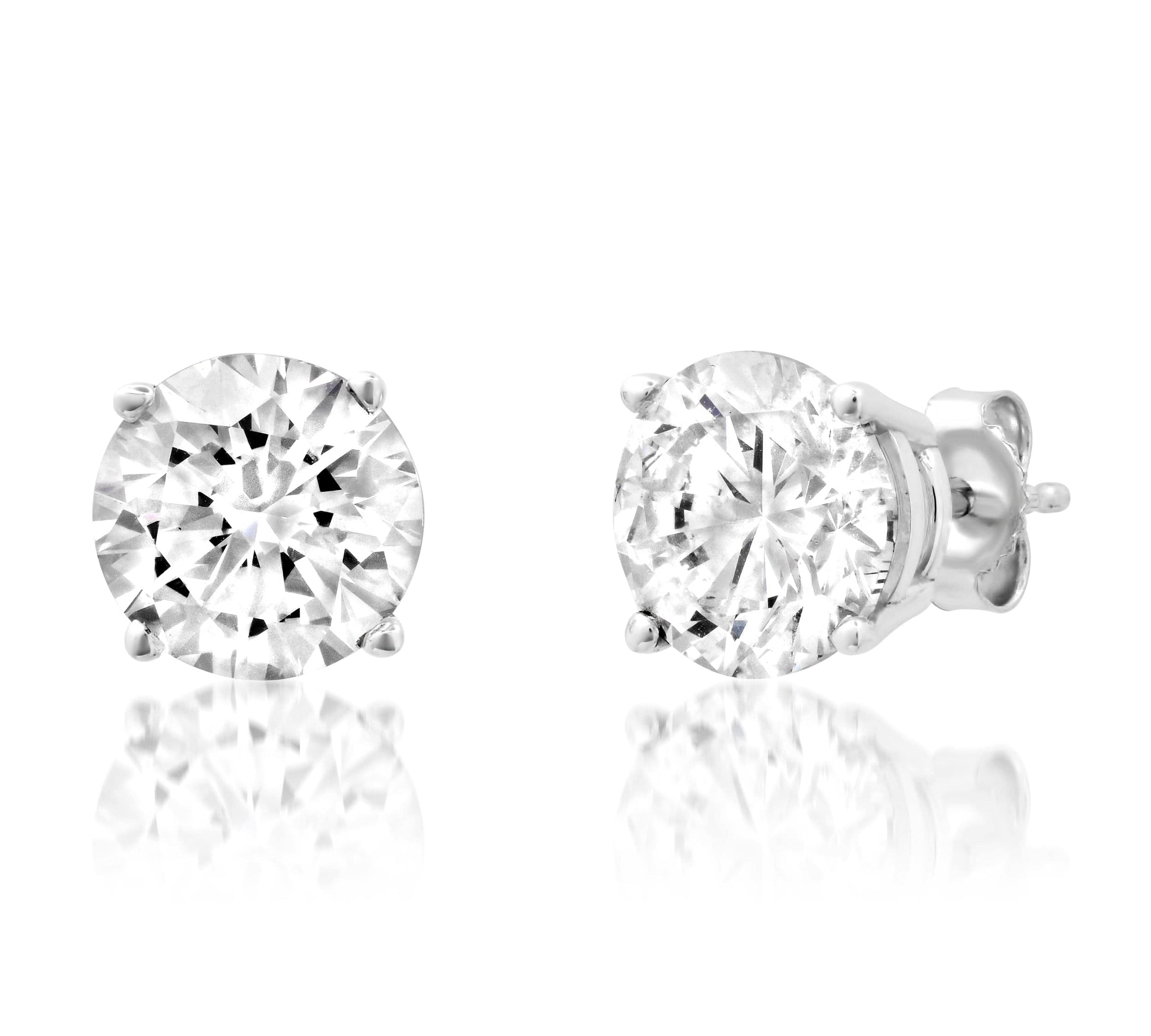 Earrings Rose Gold / 1.0 ct each stone (2ct total) / E/F VVS/VS 14K &18K Gold Diamond Stud Earrings Lab Grown