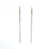Earrings Rose Gold / 1.35 cts 14K Gold Invisible Set Laser Drilled Round Drop Diamond Earrings, Lab Grown, 1.45 cts