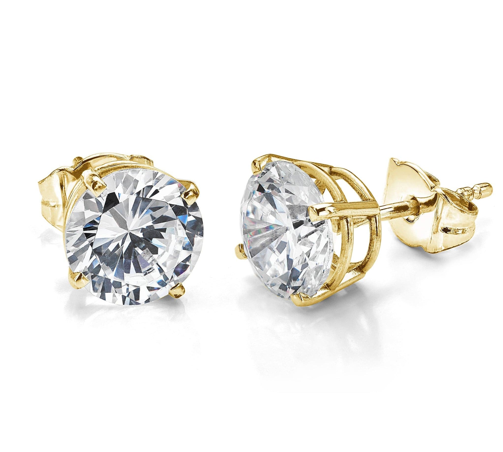 Earrings Rose Gold / 1.5 ct each stone (3ct total) / E/F VVS/VS 14K &18K Gold Diamond Stud Earrings Lab Grown