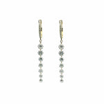 Earrings Rose Gold / 12 Diamonds 14K Gold Invisible Set Laser Drilled Graduated Drop Round Diamond Huggie Hoops Earrings, 2.45 ct, Lab Grown (Copy)