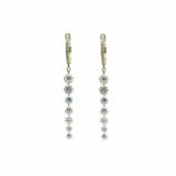 Earrings Rose Gold / 12 Diamonds 14K Gold Invisible Set Laser Drilled Graduated Drop Round Diamond Huggie Hoops Earrings, 2.45 ct, Lab Grown (Copy)