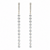 Earrings Rose Gold / 12 Diamonds 18K Gold Invisible Set Laser Drilled Drop Round Diamond Huggie Hoops Earrings, 5.02 cts, Lab Grown