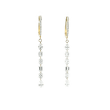 Earrings Rose Gold / 12 Diamonds 18K Gold Invisible Set Laser Drilled Multi-Shape Diamond Earrings, Lab Grown