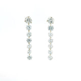 Earrings Rose Gold / 12 Diamonds 18K Gold Invisible Set Laser Drilled Round Diamond Stud Dandle Earrings, Lab Grown