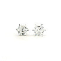 Earrings Rose Gold / 14K / .5 carats total weight 14K & 18K Gold Hexagon Diamond Stud Earrings, Lab Grown