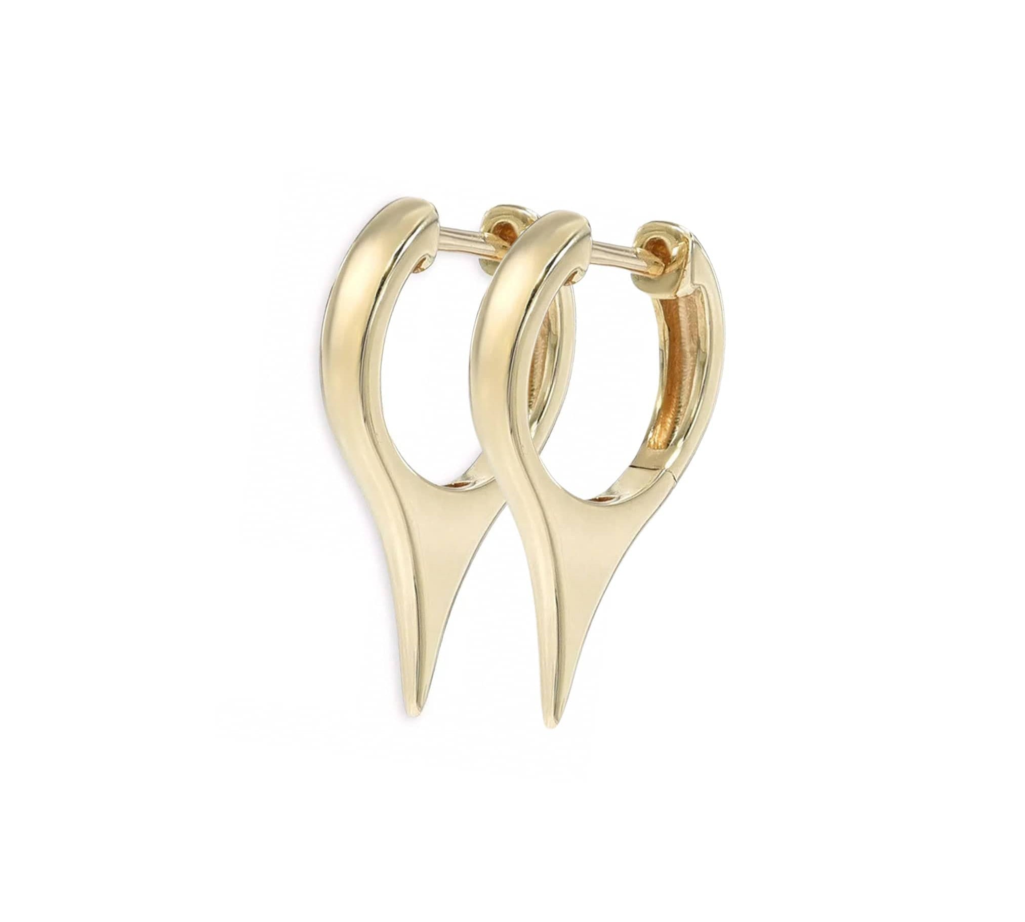 Earrings Rose Gold 14K Gold Dagger Hoops Earrings