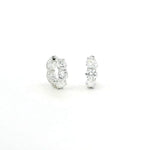Earrings Rose Gold 18K Gold Diamond Huggie Hoop Earrings, lab grown