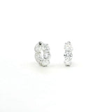 Earrings Rose Gold 18K Gold Diamond Huggie Hoop Earrings, lab grown