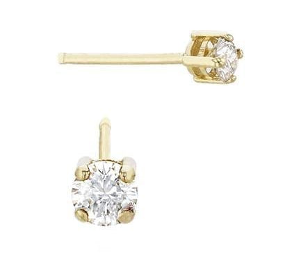 Earrings Rose Gold / 2mm Tiny Diamond Stud Earrings, 2mm, 2.5mm, 3mm