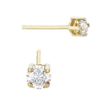 Tiny Diamond Stud Earrings, 2mm, 3mm - Main Image