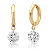 Earrings Rose Gold / 3.10 cts 14K Gold Invisible Set Laser Drilled Single Round Diamond Earrings, Lab Grown