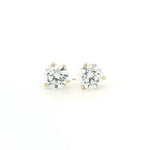 Earrings Rose Gold / .5 ct each stone (1ct total) / E/F VVS/VS 14K & 18K Gold Diamond Stud Earrings Lab Grown, Martini Setting