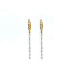 Earrings Rose Gold / 8 Diamonds 18K Gold Invisible Set Laser Drilled Drop Diamond Huggie Hoops Earrings, 8 or 12 Diamonds