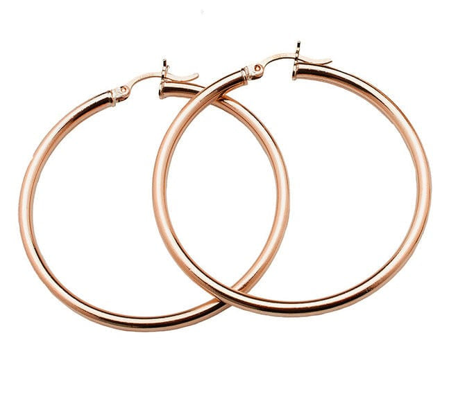Earrings Rose Gold Large 14K Gold Hoop Earrings