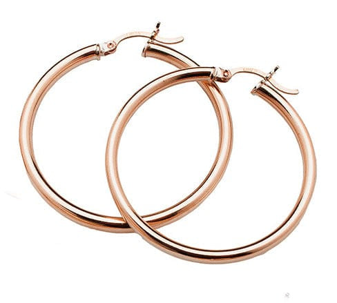 Earrings Rose Gold Medium Gold Hoop Earrings