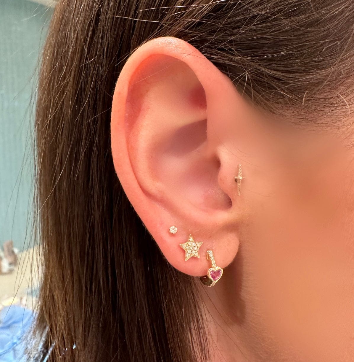 Earrings Star Diamond Stud Earrings